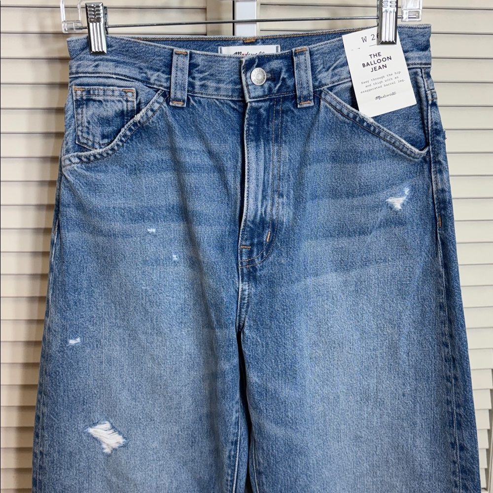 NWT Madewell The Balloon Jean Distressed Barrel Leg Size 26 - Picture 8 of 16
